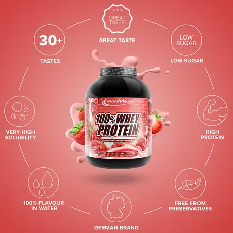Πρωτεΐνη IronMaxx 100% Whey Protein 2350gr Strawberry