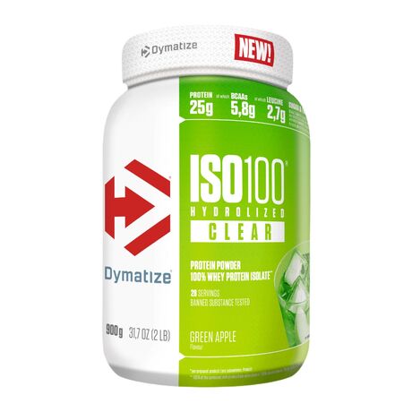 Πρωτεΐνη DYMATIZE ISO 100 Clear Hydrolyzed 900gr Green Apple