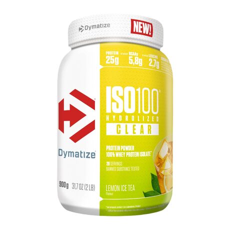 Πρωτεΐνη DYMATIZE ISO 100 Clear Hydrolyzed 900gr Lemon Ice Tea