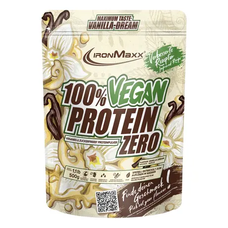 Πρωτεΐνη IronMaxx 100% Vegan Protein Zero 500gr Vanilla Dream