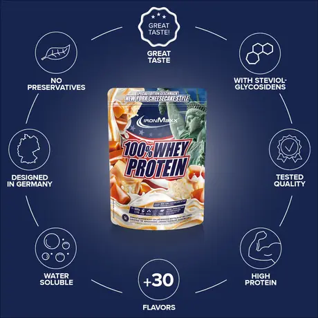 Πρωτεΐνη IronMaxx 100% Whey Protein 500gr New York Cheesecake