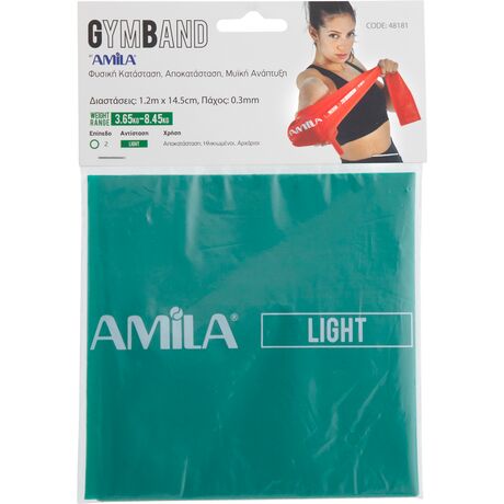 Λάστιχο Αντίστασης AMILA GymBand 1.2m Light 48181