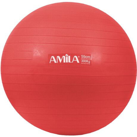 Μπάλα Γυμναστικής AMILA GYMBALL 55cm Κόκκινη Bulk 48440