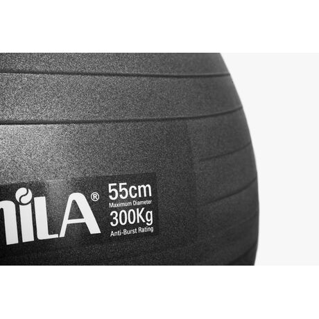 Μπάλα Γυμναστικής AMILA GYMBALL 55cm Μαύρη Bulk 48412