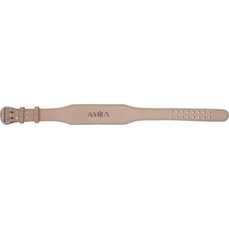 Ζώνη Άρσης Βαρών AMILA Δερμάτινη Μπεζ A Quality L 8331003