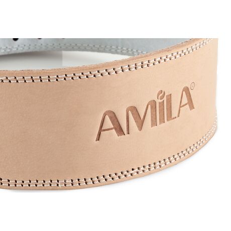 Ζώνη Άρσης Βαρών AMILA Δερμάτινη Μπεζ A Quality L 8331003