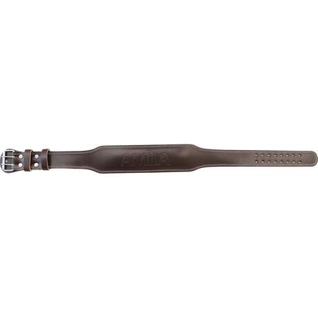 Ζώνη Άρσης Βαρών AMILA Δερμάτινη Καφέ B Quality S 94906