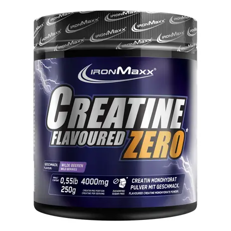 Κρεατίνη IronMaxx Creatine Flavoured Zero 250gr Wild Berries