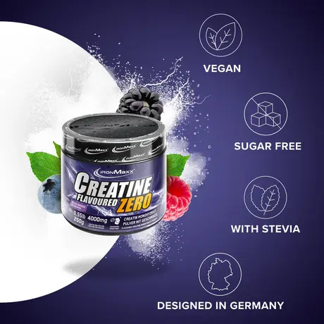 Κρεατίνη IronMaxx Creatine Flavoured Zero 250gr Wild Berries