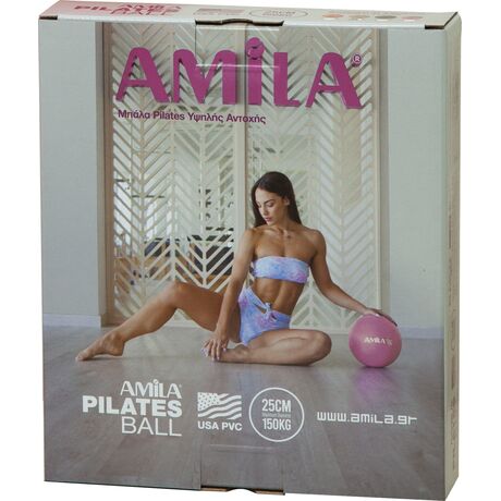 Μπάλα Γυμναστικής AMILA Pilates Ball 25cm Ροζ 95817