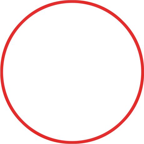 Χούλα-Χουπ 60cm - Φ18mm - 155gr, Κόκκινο 48168