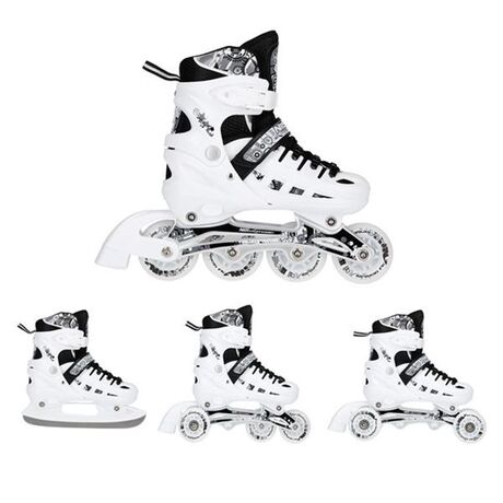 Αυξομειούμενα Roller NH10905 4 ΣΕ 1 INLINE SKATES NILS EXTREME ΑΣΠΡΟ ΜΕ LED ΤΡΟΧΟΥΣ -LARGE(39-42) Αυξομειούμενα Roller NH10905 4 ΣΕ 1 INLINE SKATES NILS EXTREME ΑΣΠΡΟ ΜΕ LED ΤΡΟΧΟΥΣ -LARGE(39-42)